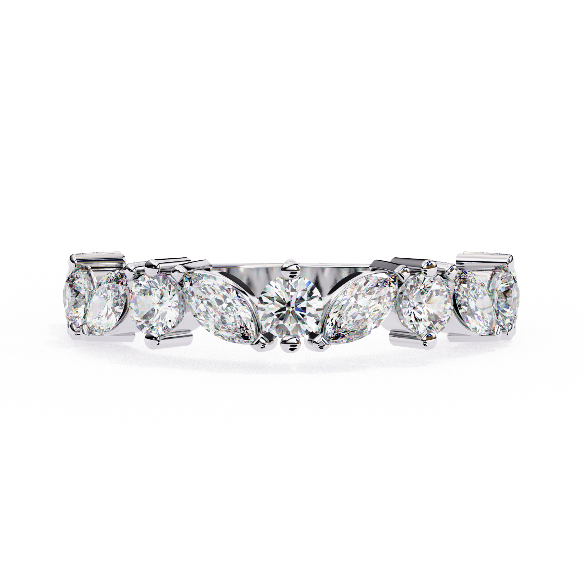 Solitairekart 0.9ct Natural Diamond Marquise Majesty Band - HI Color, VS-SI Clarity